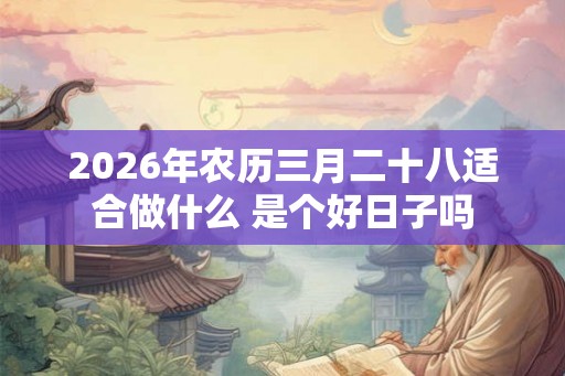 2026年农历三月二十八适合做什么 是个好日子吗