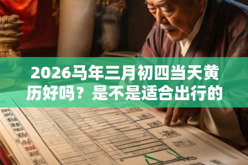 2026马年三月初四当天黄历好吗?是不是适合出行的日子? 2026马年三月初四当天黄历好吗?是不是适合出行的日子?