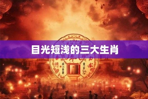 目光短浅的三大生肖