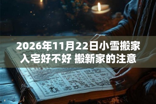 2026年11月22日小雪搬家入宅好不好 搬新家的注意事项