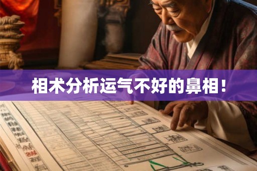 相术分析运气不好的鼻相! 相术分析运气不好的鼻相!