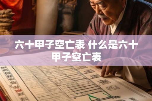 六十甲子空亡表 什么是六十甲子空亡表 六十甲子空亡表 什么是六十甲子空亡表