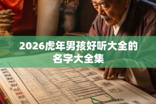2026虎年男孩好听大全的名字大全集