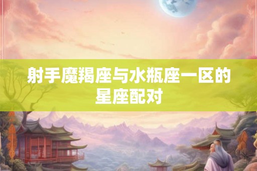 射手魔羯座与水瓶座一区的星座配对