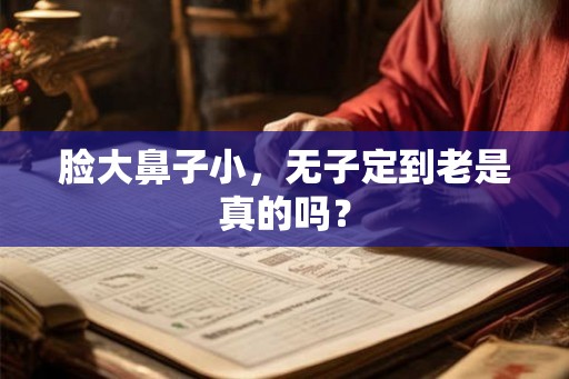 脸大鼻子小,无子定到老是真的吗? 脸大鼻子小,无子定到老是真的吗?