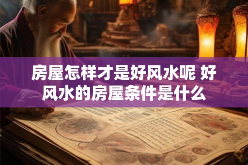 房屋怎样才是好风水呢 好风水的房屋条件是什么