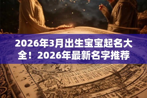 2026年3月出生宝宝起名大全！2026年最新名字推荐