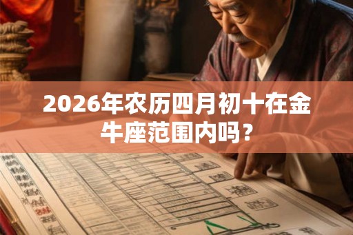 2026年农历四月初十在金牛座范围内吗？