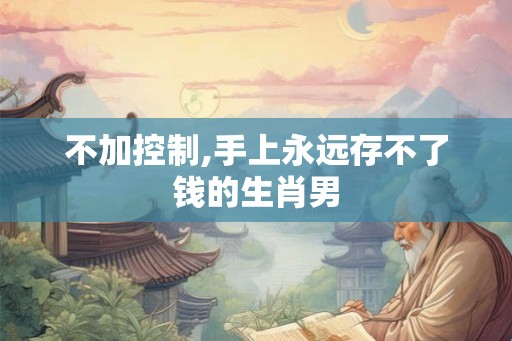 不加控制,手上永远存不了钱的生肖男