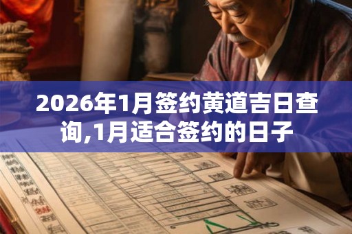 2026年1月签约黄道吉日查询,1月适合签约的日子
