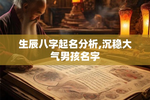 生辰八字起名分析,沉稳大气男孩名字