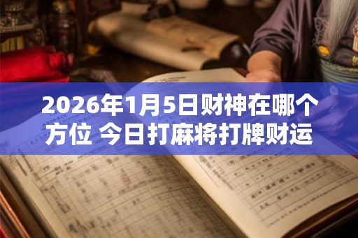 2026年1月5日财神在哪个方位 今日打麻将打牌财运方位