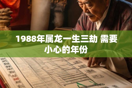 1988年属龙一生三劫 需要小心的年份