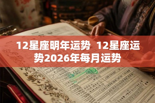 12星座明年运势 12星座运势2026年每月运势 12星座明年运势 12星座运势2026年每月运势