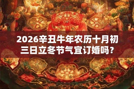 2026辛丑牛年农历十月初三日立冬节气宜订婚吗？