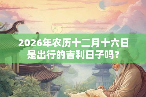 2026年农历十二月十六日是出行的吉利日子吗? 2026年农历十二月十六日是出行的吉利日子吗?