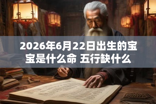 2026年6月22日出生的宝宝是什么命 五行缺什么