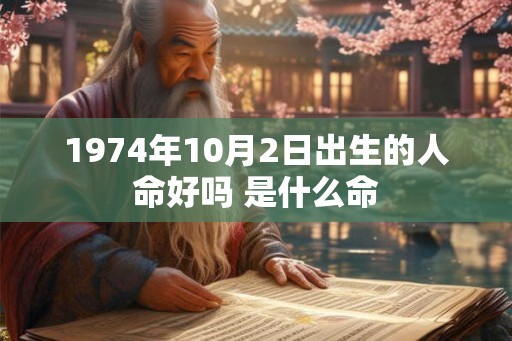 1974年10月2日出生的人命好吗 是什么命 1974年10月2日出生的人命好吗 是什么命