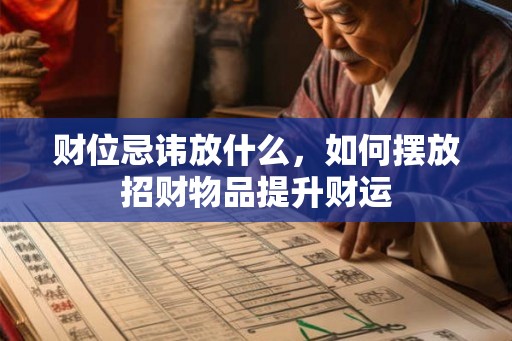 财位忌讳放什么，如何摆放招财物品提升财运