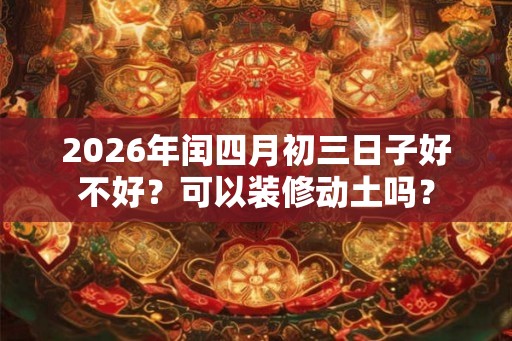 2026年闰四月初三日子好不好？可以装修动土吗？