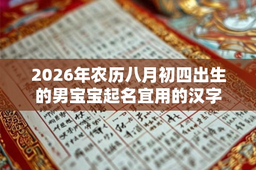 2026年农历八月初四出生的男宝宝起名宜用的汉字