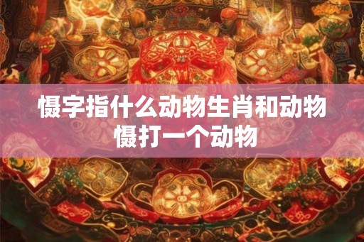 慑字指什么动物生肖和动物 慑打一个动物