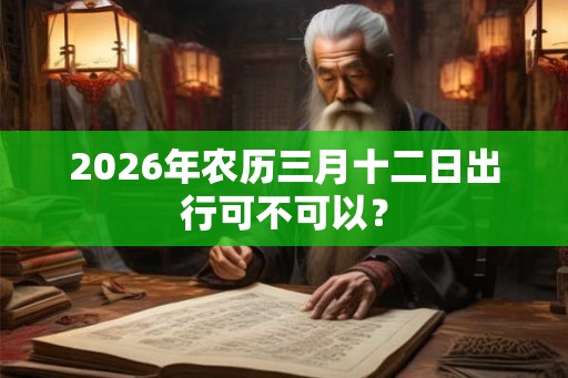 2026年农历三月十二日出行可不可以？