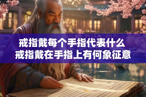 戒指戴每个手指代表什么 戒指戴在手指上有何象征意义