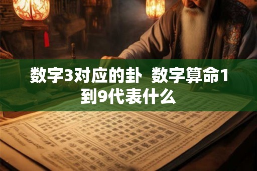数字3对应的卦 数字算命1到9代表什么 数字3对应的卦 数字算命1到9代表什么