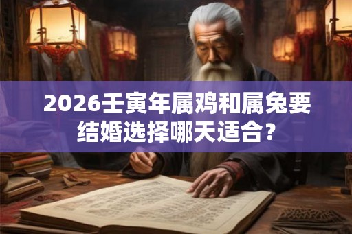 2026壬寅年属鸡和属兔要结婚选择哪天适合？