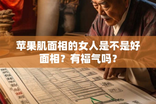苹果肌面相的女人是不是好面相？有福气吗？