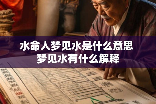 水命人梦见水是什么意思 梦见水有什么解释