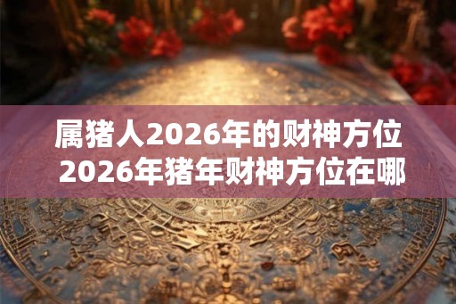 属猪人2026年的财神方位 2026年猪年财神方位在哪