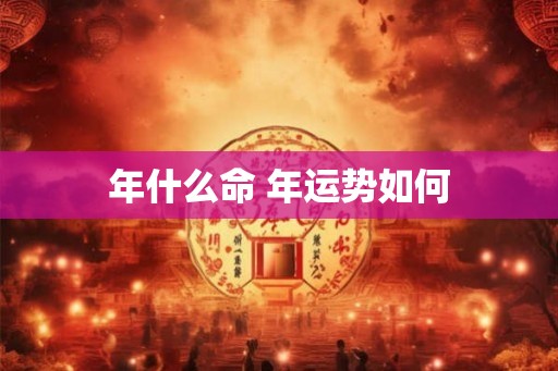 年什么命 年运势如何