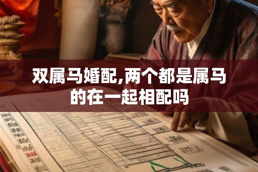 双属马婚配,两个都是属马的在一起相配吗