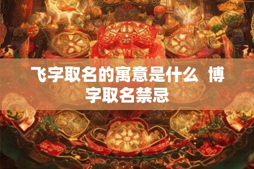 飞字取名的寓意是什么  博字取名禁忌