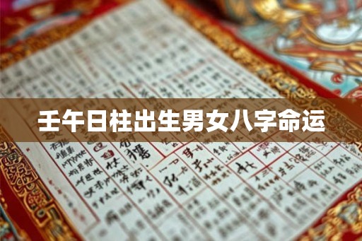壬午日柱出生男女八字命运