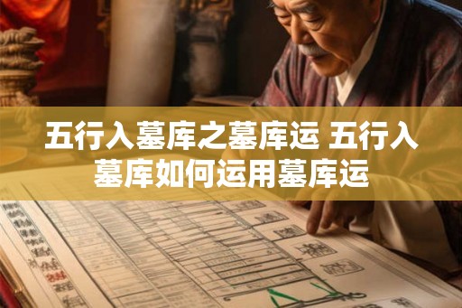 五行入墓库之墓库运 五行入墓库如何运用墓库运