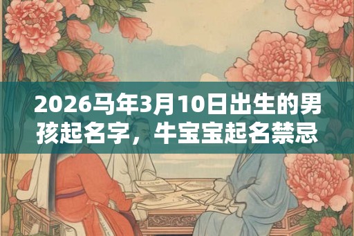 2026马年3月10日出生的男孩起名字，牛宝宝起名禁忌