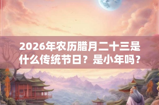 2026年农历腊月二十三是什么传统节日？是小年吗？