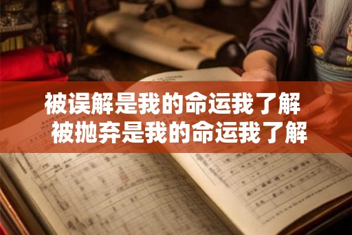 被误解是我的命运我了解  被抛弃是我的命运我了解