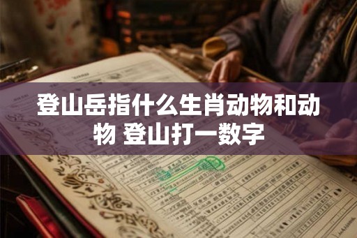 登山岳指什么生肖动物和动物 登山打一数字