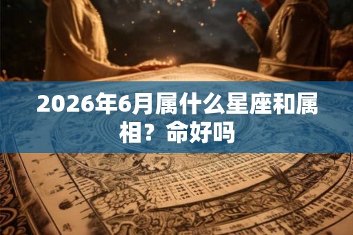 2026年6月属什么星座和属相？命好吗