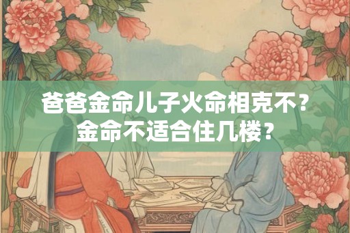 爸爸金命儿子火命相克不？金命不适合住几楼？