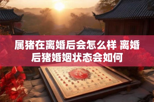 属猪在离婚后会怎么样 离婚后猪婚姻状态会如何