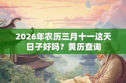 2026年农历三月十一这天日子好吗？黄历查询
