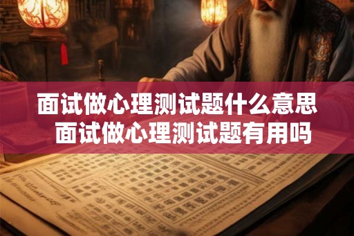 面试做心理测试题什么意思  面试做心理测试题有用吗