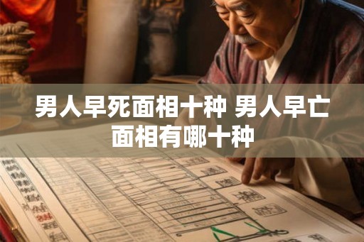 男人早死面相十种 男人早亡面相有哪十种
