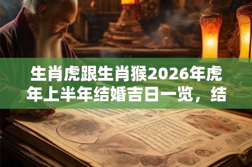 生肖虎跟生肖猴2026年虎年上半年结婚吉日一览，结婚选择什么时间好？