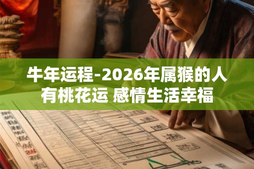牛年运程-2026年属猴的人有桃花运 感情生活幸福